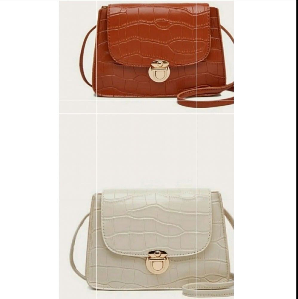 Faux Alligator Leather Cross- body Mini Bag